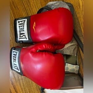 Everlast boxing gloves red
